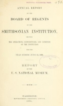 Cover of Annual report of the Board of Regents of the Smithsonian Institution