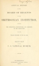 Cover of Annual report of the Board of Regents of the Smithsonian Institution