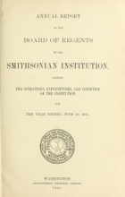 Cover of Annual report of the Board of Regents of the Smithsonian Institution