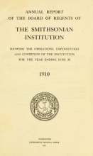 Cover of Annual report of the Board of Regents of the Smithsonian Institution