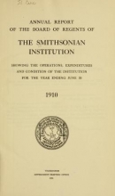 Cover of Annual report of the Board of Regents of the Smithsonian Institution