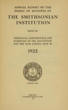 Cover of Annual report of the Board of Regents of the Smithsonian Institution