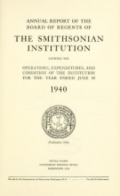 Cover of Annual report of the Board of Regents of the Smithsonian Institution