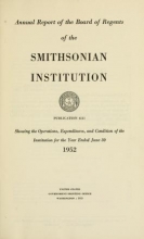 Cover of Annual report of the Board of Regents of the Smithsonian Institution