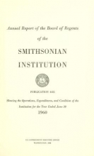 Cover of Annual report of the Board of Regents of the Smithsonian Institution