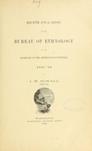 Cover of Annual report of the Bureau of Ethnology to the Secretary of the Smithsonian Institution