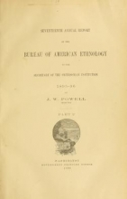 Cover of Annual report of the Bureau of American Ethnology to the Secretary of the Smithsonian Institution