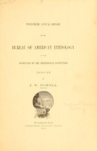 Cover of Annual report of the Bureau of American Ethnology to the Secretary of the Smithsonian Institution