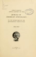 Cover of Annual report of the Bureau of American Ethnology to the Secretary of the Smithsonian Institution