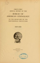 Cover of Annual report of the Bureau of American Ethnology to the Secretary of the Smithsonian Institution