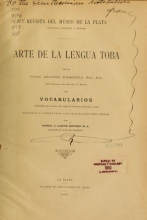 Cover of Arte de la lengua toba