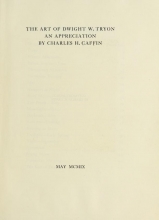 Cover of The art of Dwight W. Tryon