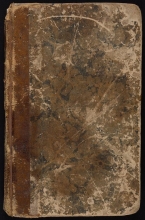 Cover of Barney Zimmermans jurnal [i.e. journal] whilst traveling to the state of Ohio