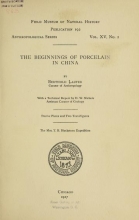 Cover of The beginnings of porcelain in China