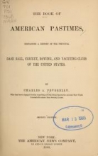 Cover of The book of American pastimes