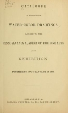 Cover of Catalog of a collection of water-color drawings