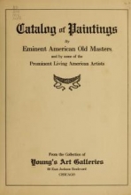 Cover of Catalog of paintings by eminent American old masters