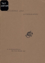 Cover of Catalogue of a collection of etchings and lithographs by Whistler