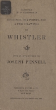 Cover of Catalogue of an exhibition of etchings, dry-points, and a few drawings by Whistler
