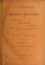 Cover of A catalogue for advanced collectors of postage stamps, stamped envelopes and wrappers pt.6 (1890)