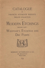Cover of Catalogue of Francis Seymour Haden's private collection of modern etchings