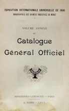 Cover of Catalogue général officiel t. 6 annexe