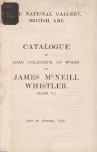 Cover of Catalogue of loan collection of works by James McNeill Whistler. (Room V)