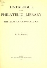 Cover of Catalogue of the philatelic library of the Earl of Crawford, K.T.,