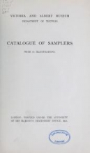 Cover of Catalogue of samplers