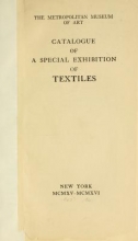 Cover of Catalogue of a special exhibition of textiles