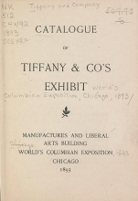Cover of Catalogue of Tiffany & Co's exhibit