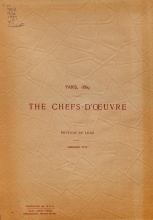 Cover of Chefs-d'oeuvre de l'Exposition universelle de Paris, 1889