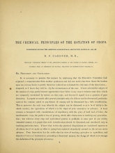 Cover of The chemical principles of the rotation of crops