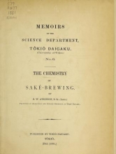 Cover of The chemistry of saké-brewing