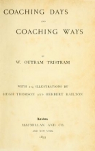 Cover of Coaching days and coaching ways