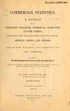 Cover of Commercial statistics