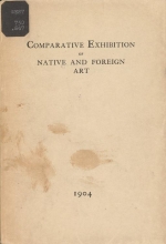 Cover of Comparative exhibition of native and foreign art 1904, at the galleries of the American Fine Arts Society