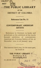 Cover of Contemporary American painters