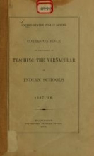 Cover of Correspondence on the subject of teaching the vernacular in Indian schools