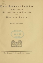 Cover of Das Bühnenkostüm in Altertum, Mittelalter und Neuzeit