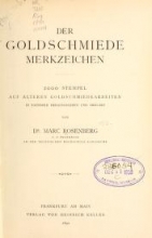 Cover of Der Goldschmiede Merkzeichen