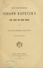 Cover of Der Porträtmaler Johann Kupetzky