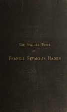 Cover of A descriptive catalogue of the etched work of Francis Seymour Haden