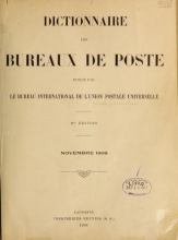 Cover of Dictionnaire des bureaux de poste