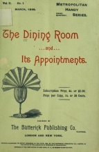 Cover of The dining room and its appointments