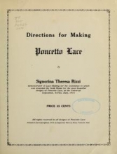 Cover of Directions for making Poncetto lace