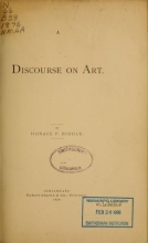 Cover of A discourse on art 