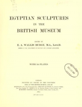 Cover of Egyptian sculptures in the British museum