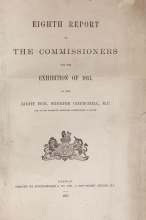Cover of Eighth report of the Commissioners for the exhibition of 1851 to the Right Hon. Winston Churchill