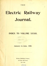 Cover of Electric railway journal